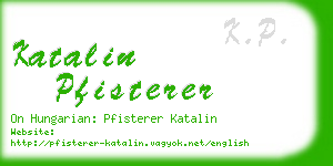 katalin pfisterer business card